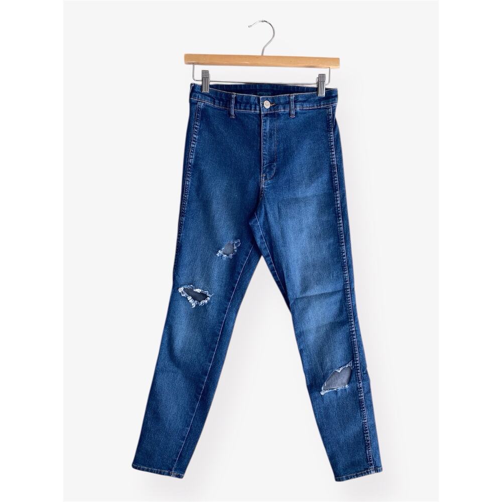 H&M Women’s Distressed Skinny Jeans Blue 26